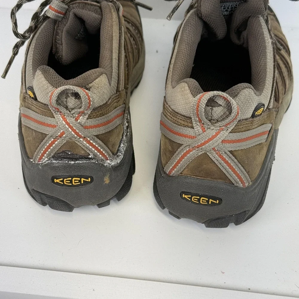 Keen Shoes Mens 8 Brown Voyageur Ankle Hiking Outdoors Mesh Comfort Lace Up